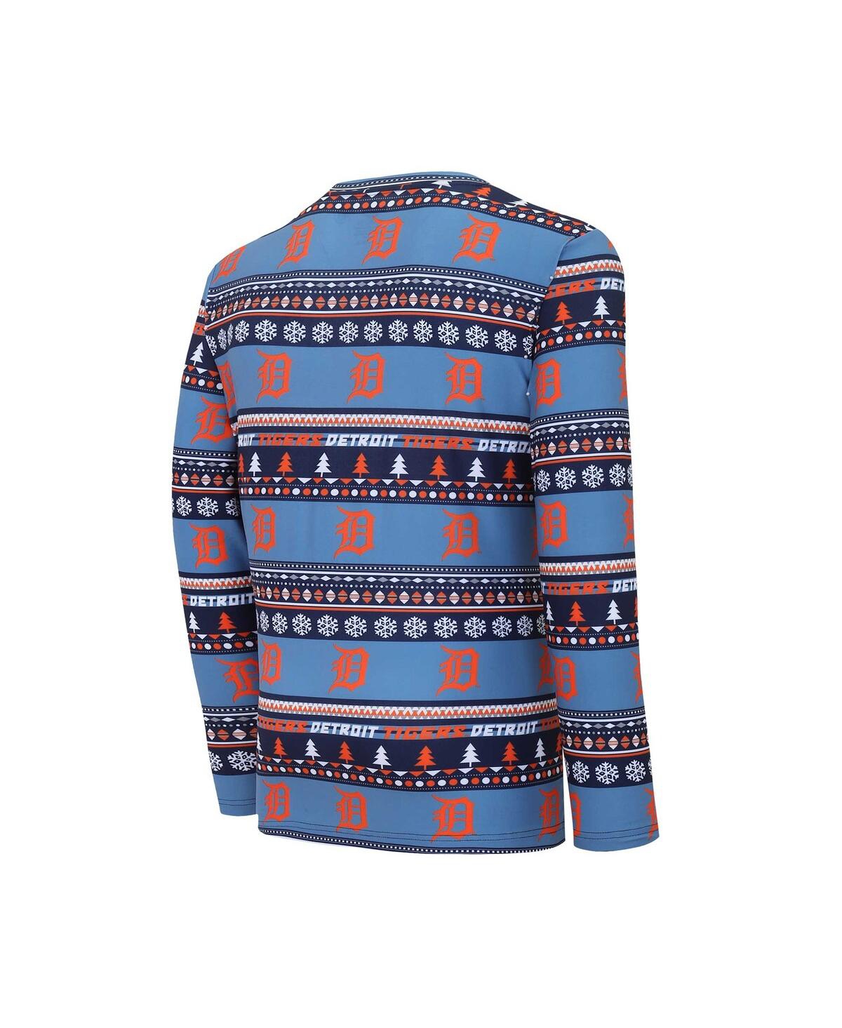 Concepts Sport Concept Sport Men's Navy Detroit Tigers Knit Ugly Sweater Long Sleeve Top And Pants Set In Multi