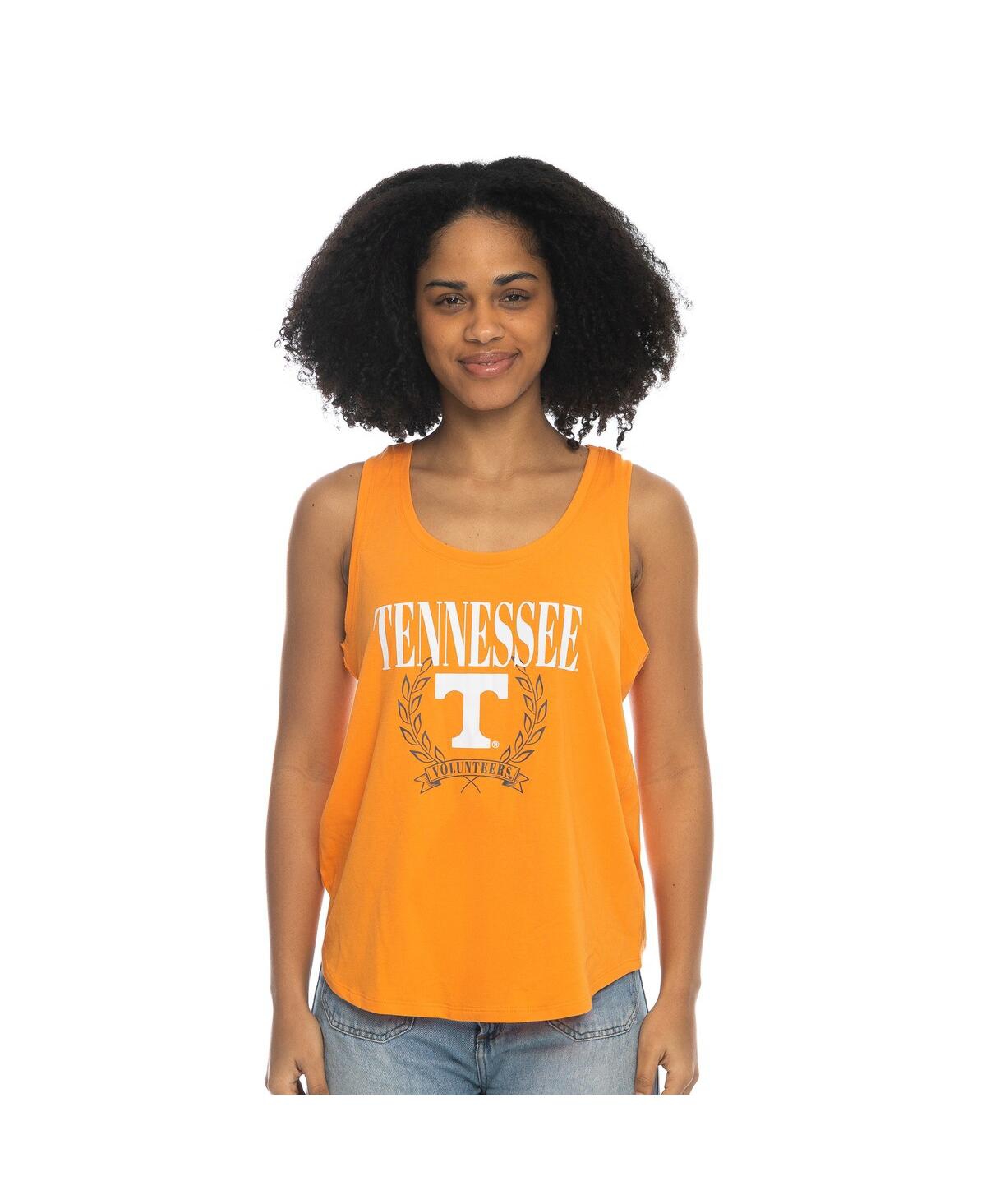 Zoozatz Women's Tennessee Orange Tennessee Volunteers Everyday Tri-blend Tank Top In Yellow