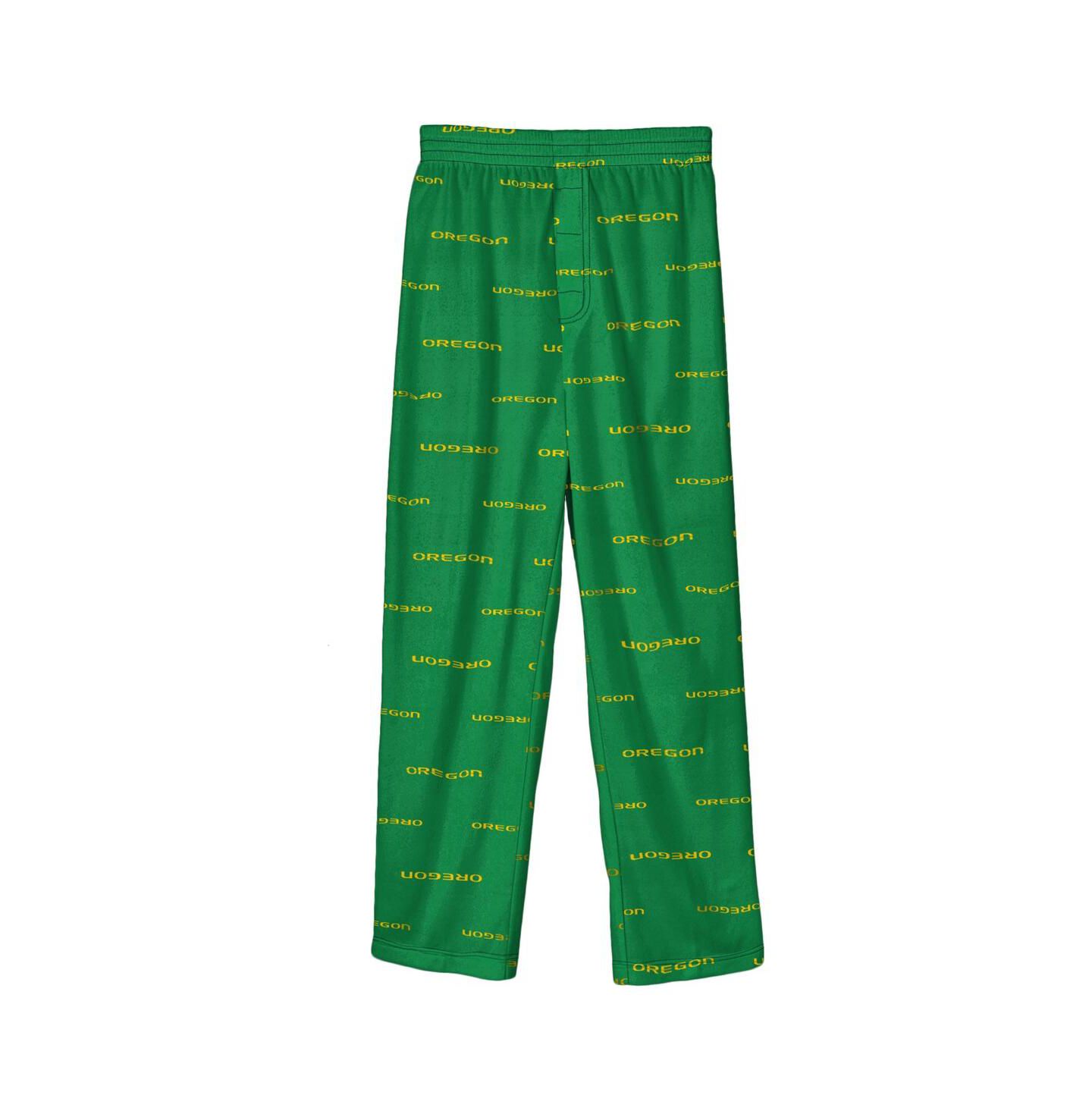 Детские брюки Outerstuff Green Oregon Ducks All-Over Team Logo — фото 1