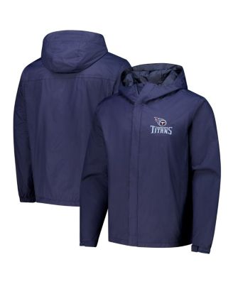 Dunbrooke - Men's Navy Tennessee Titans Tropic Waterproof Packable Full-Zip Hoodie Jacket