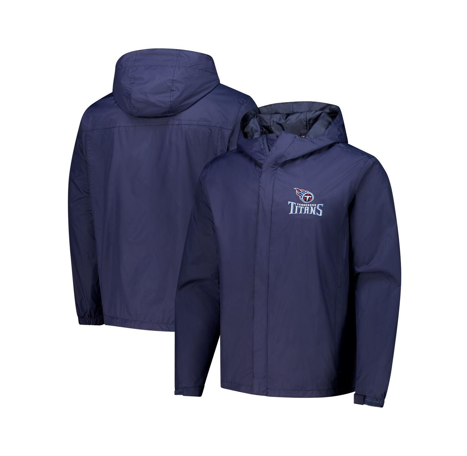 Men's Navy Tennessee Titans Tropic Waterproof Packable Full-Zip Hoodie Jacket