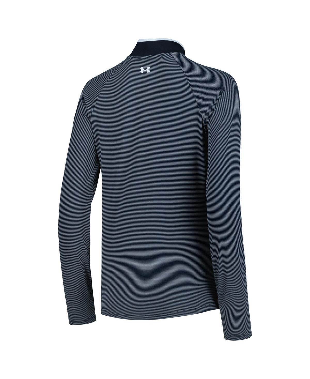 Under Armour Women's Gray Tour Championship T2 Stripe Raglan Quarter-zip Jacket In Gray