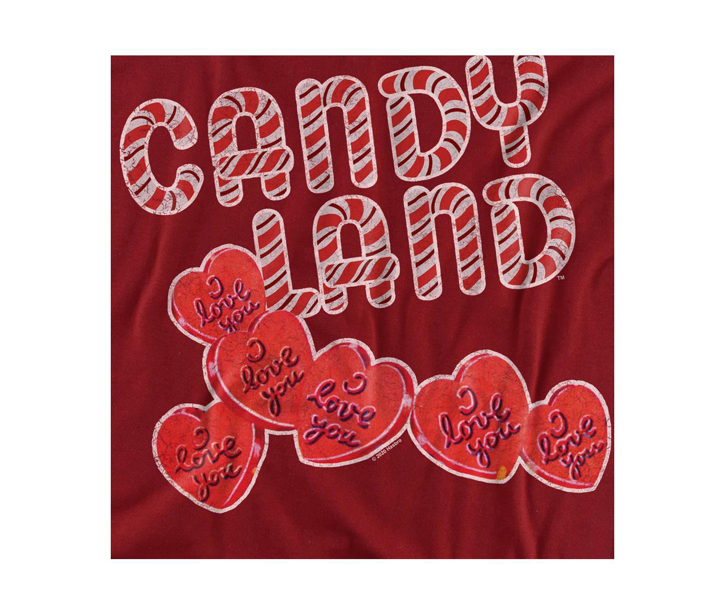 Мужская футболка Hasbro+ Big & Tall Candy Land Candy Hearts Say I Love You, цвет: Красный — фото 2