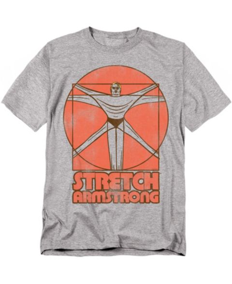 Мужская футболка Hasbro+ Stretch Armstrong Da Vinci's Stretch, цвет: Меланжевый