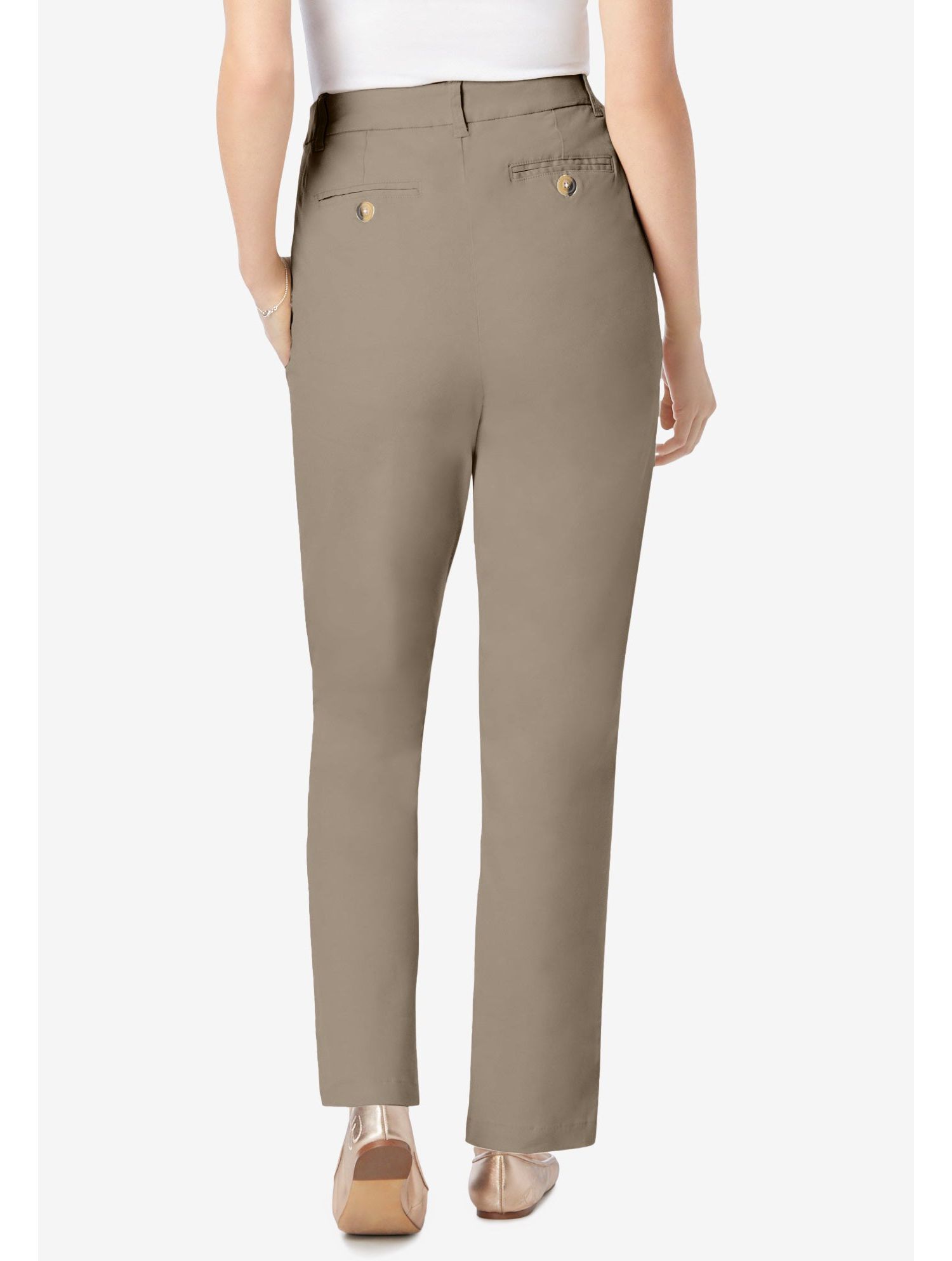 Women's Within Tall Adjustable Waist Straight-Leg Chino Pants
