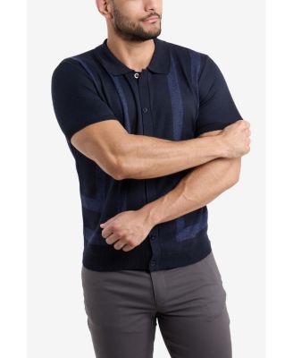 Men's Button Down Short Sleeve Sweater