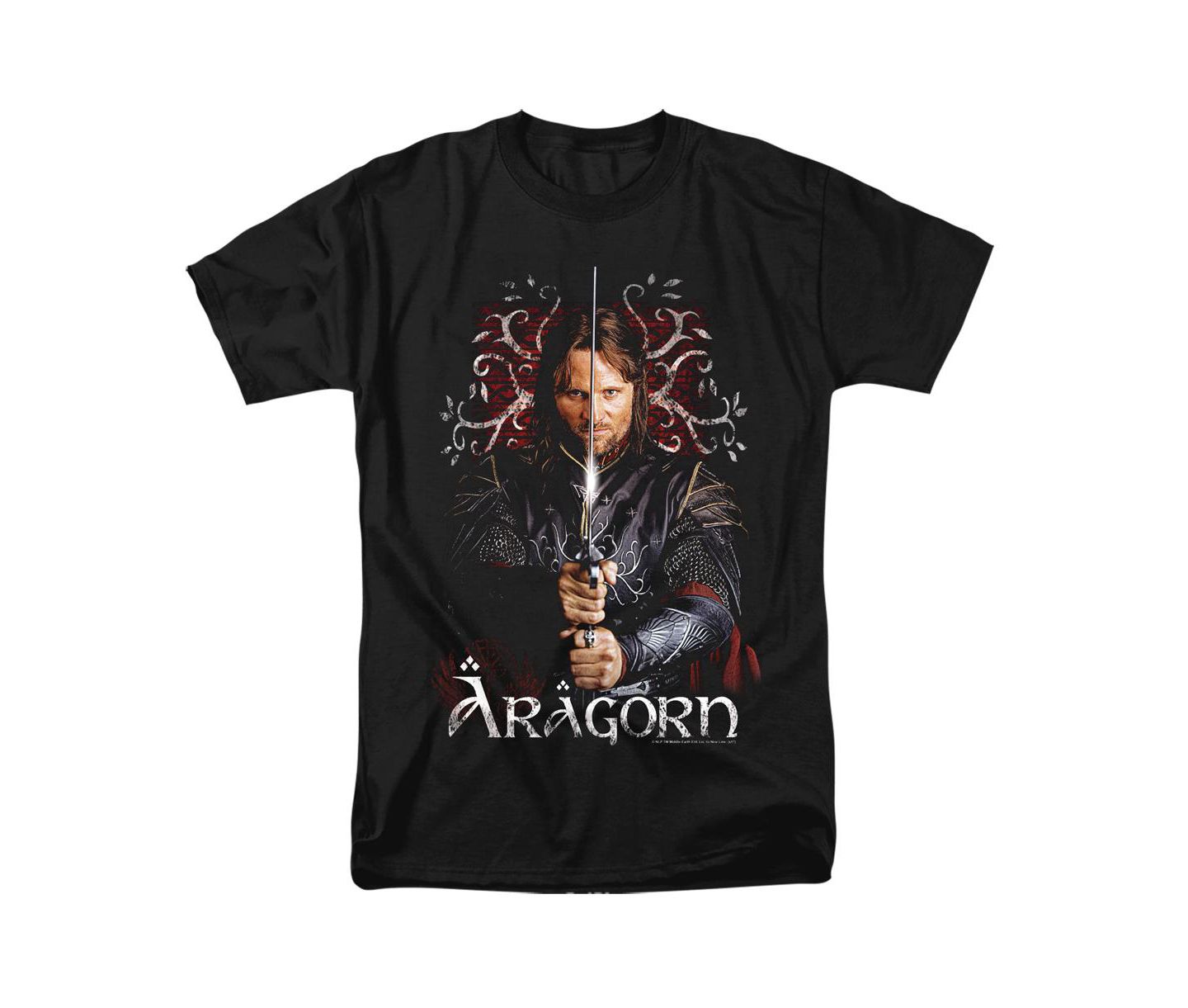 Мужская футболка Lord Of The Rings Aragorn, цвет: Чёрный — фото 1