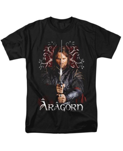 Мужская футболка Lord Of The Rings Aragorn, цвет: Чёрный