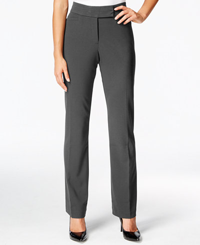 JM Collection Petite Extend-Tab Curvy-Fit Pants, Only at Macy's