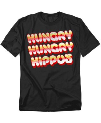 Men's Hungry Hungry Hippos Vintage Bubble Letter Logo T Shirt