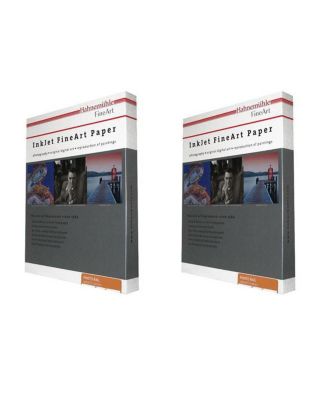 2 Pack Matte Photo Rag, 100 % Rag Smooth White Inkjet Paper, 19 mil., 308 g/mA, 8.5x11", 25 Sheets