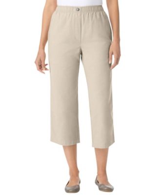 Women's Within 7-Day Elastic-Waist Pull-On Cotton Denim Capri Jeans