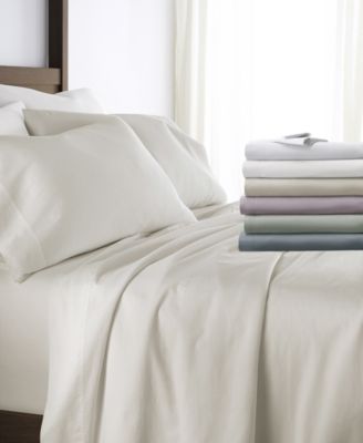 Long Staple 300-Thread Count Cotton Solid 4-Pc. Sheet Set, Queen