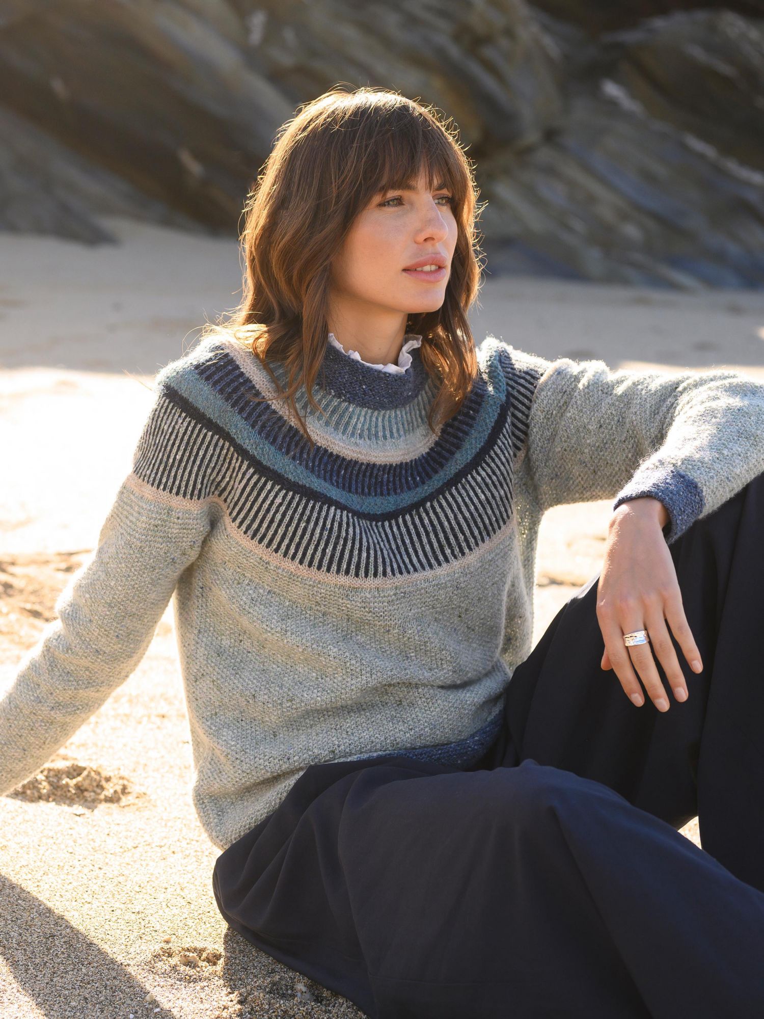 Women's Statement Donegal Crew Neck Sweater