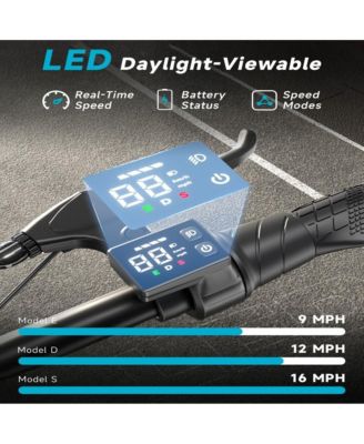 450W Electric Scooter for Unisex Adults: 265LBS MaxLoad, 22 Miles Range, 15.5MPH Top Speed, 3 Modes, Adjustable Seat, LCD Display