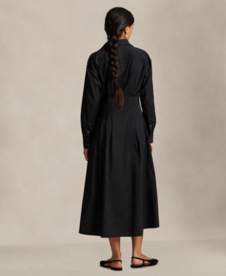 Women's Pleated Cotton Shirtdress