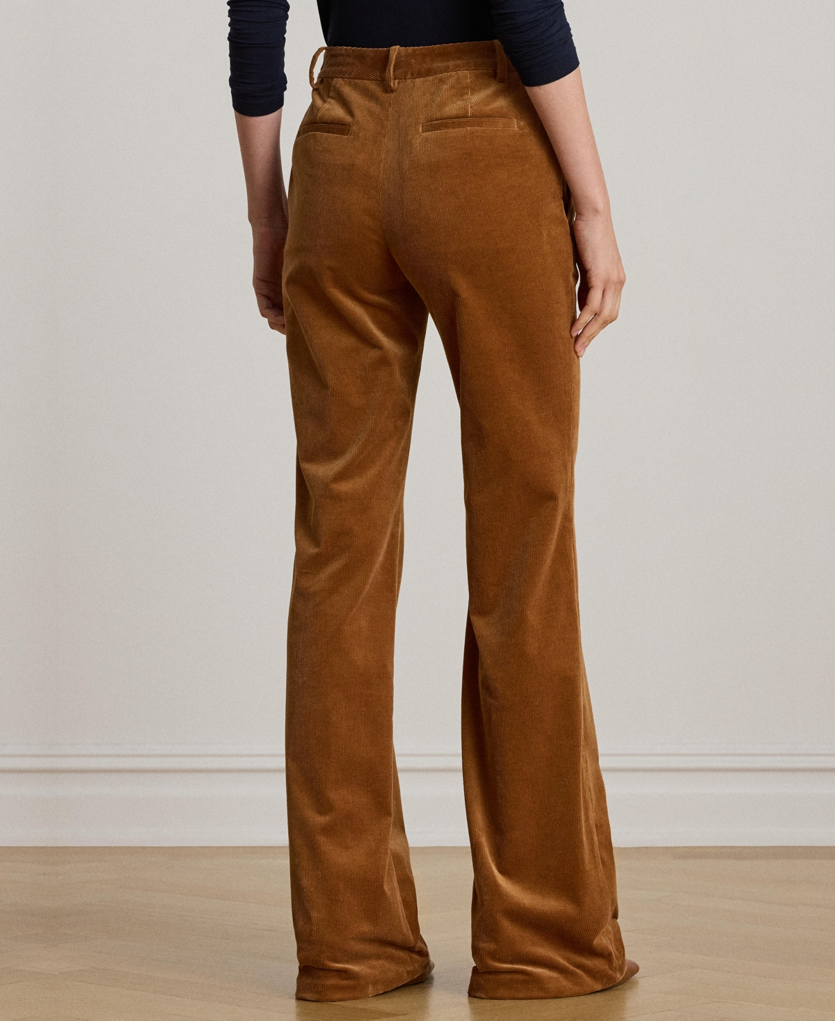 Ralph Lauren High-rise Corduroy Flare Pant In Brown