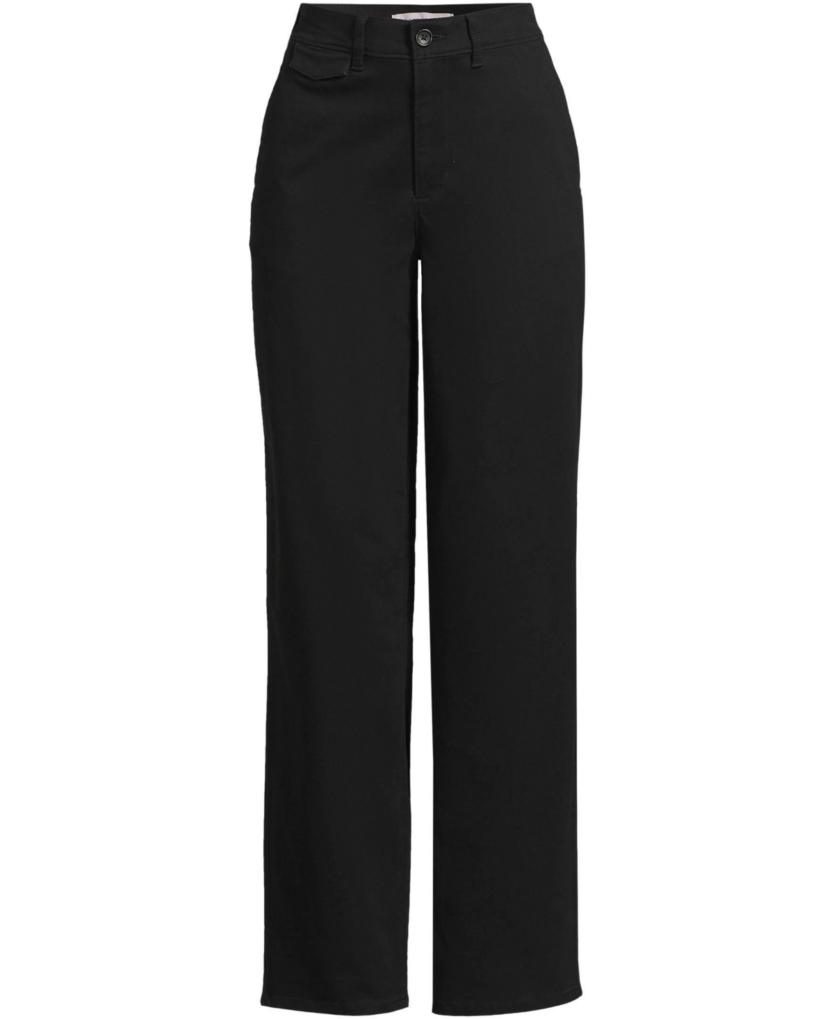 Lands' End Women's Chino High Rise Rail Straight Leg Pants