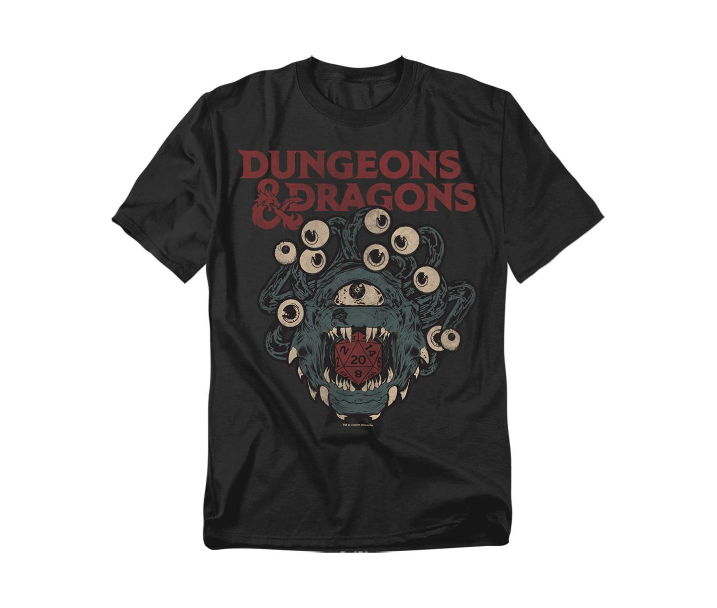 Мужская футболка D&D Big & Tall Dungeons and Dragons Beholder Die, цвет: Чёрный — фото 1