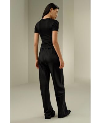 Women's Slim Fitted Silk Jersey Tee