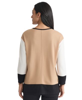 Women's Long Sleeve Colorblock Top