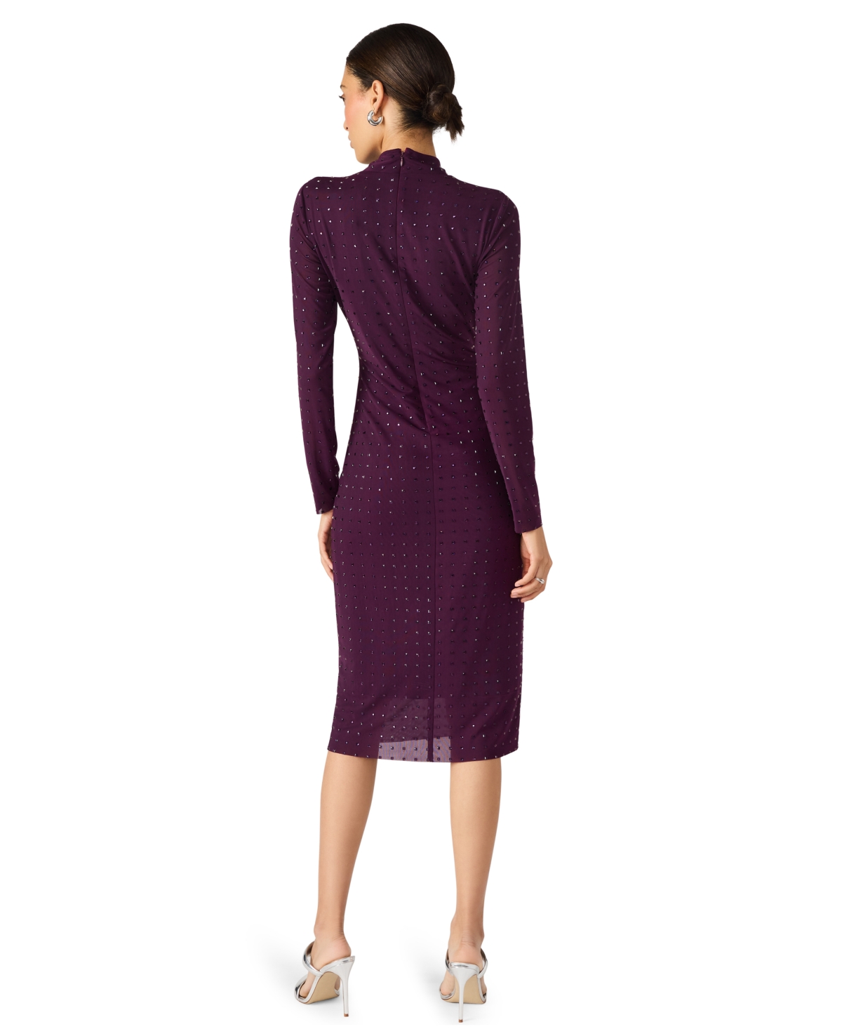 Steve Madden Women's Krista Mock Neck Midi Dress