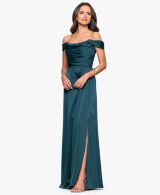 Women's Long Off-the-Shoulder Corset Dress