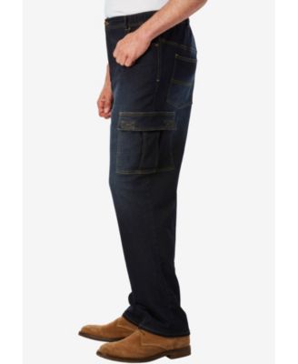 Big & Tall Relaxed Fit Cargo Denim Look Sweatpants