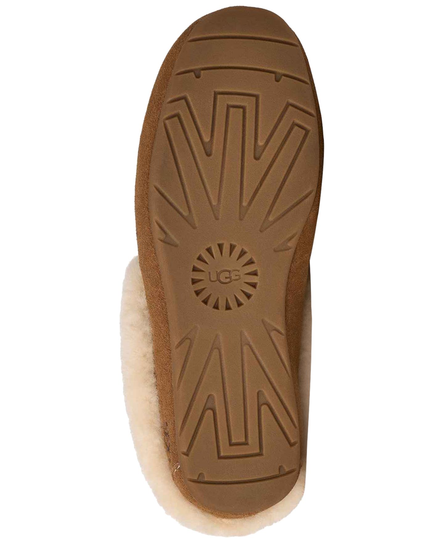 Женские тапочки UGG® Ansley Moccasin Slip On Slippers, цвет: Каштановый — фото 5