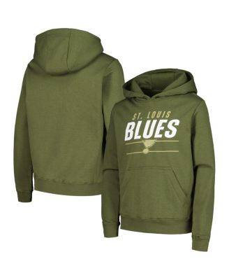 LevelWear - Big Boys and Girls Olive St. Louis Blues Podium Fleece Pullover Hoodie