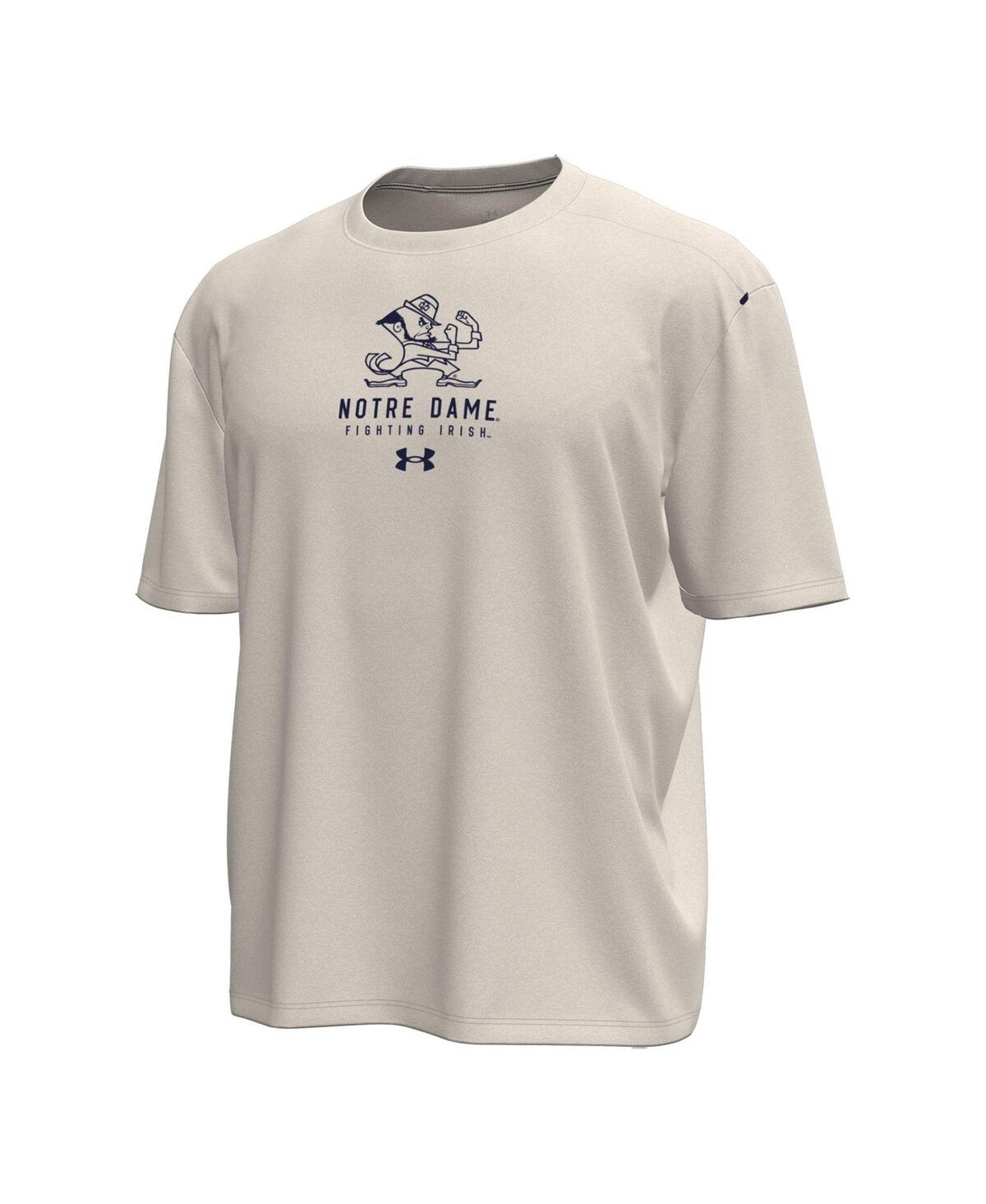 Under Armour Men's Stone Notre Dame Fighting Irish Gameday Motion Heavyweight T-shirt In Gray