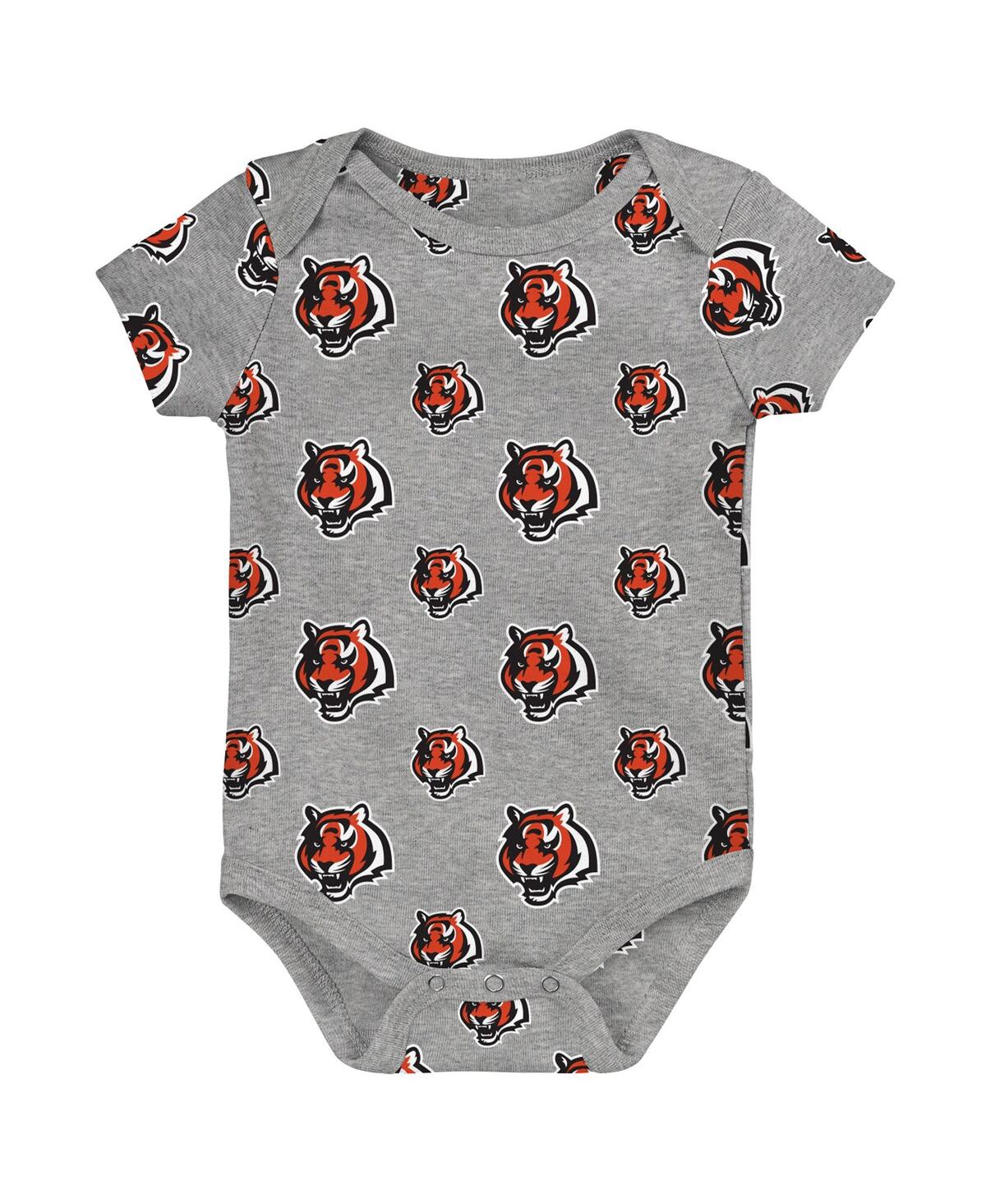Outerstuff Newborn 3-piece Cincinnati Bengals Little Tike Bodysuit Set In Black