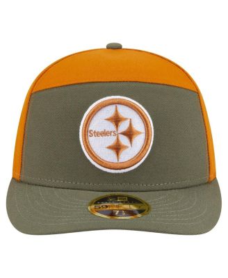 Men's Olive/Brown Pittsburgh Steelers Two-Tone Color Pack Split Panel 59FIFTY Fitted Hat