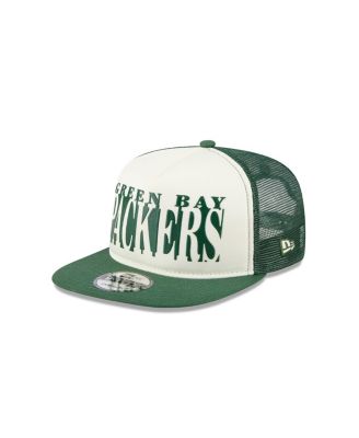New Era - Men's Cream/Green Green Bay Packers Cutout A-Frame 9FIFTY Snapback Hat