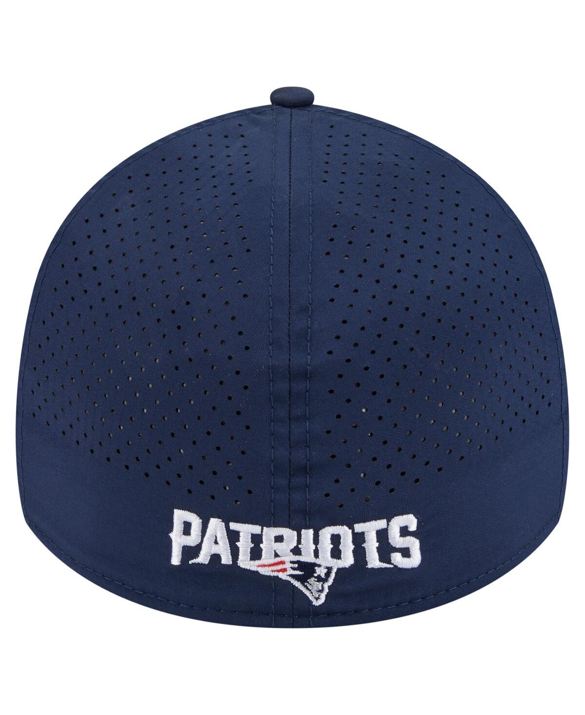 New Era Men's Navy New England Patriots Perforated 39thirty Flex Hat In Blue