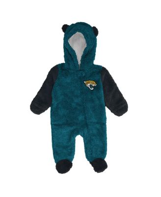 Baby Boys and Girls Teal Jacksonville Jaguars Stay Napping Fleece Bunting Full-Zip Sleeper