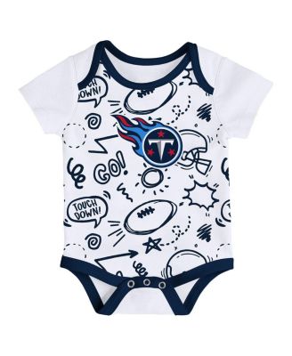 Baby Boys and Girls 3-Piece Tennessee Titans All Day Play Bodysuit Set