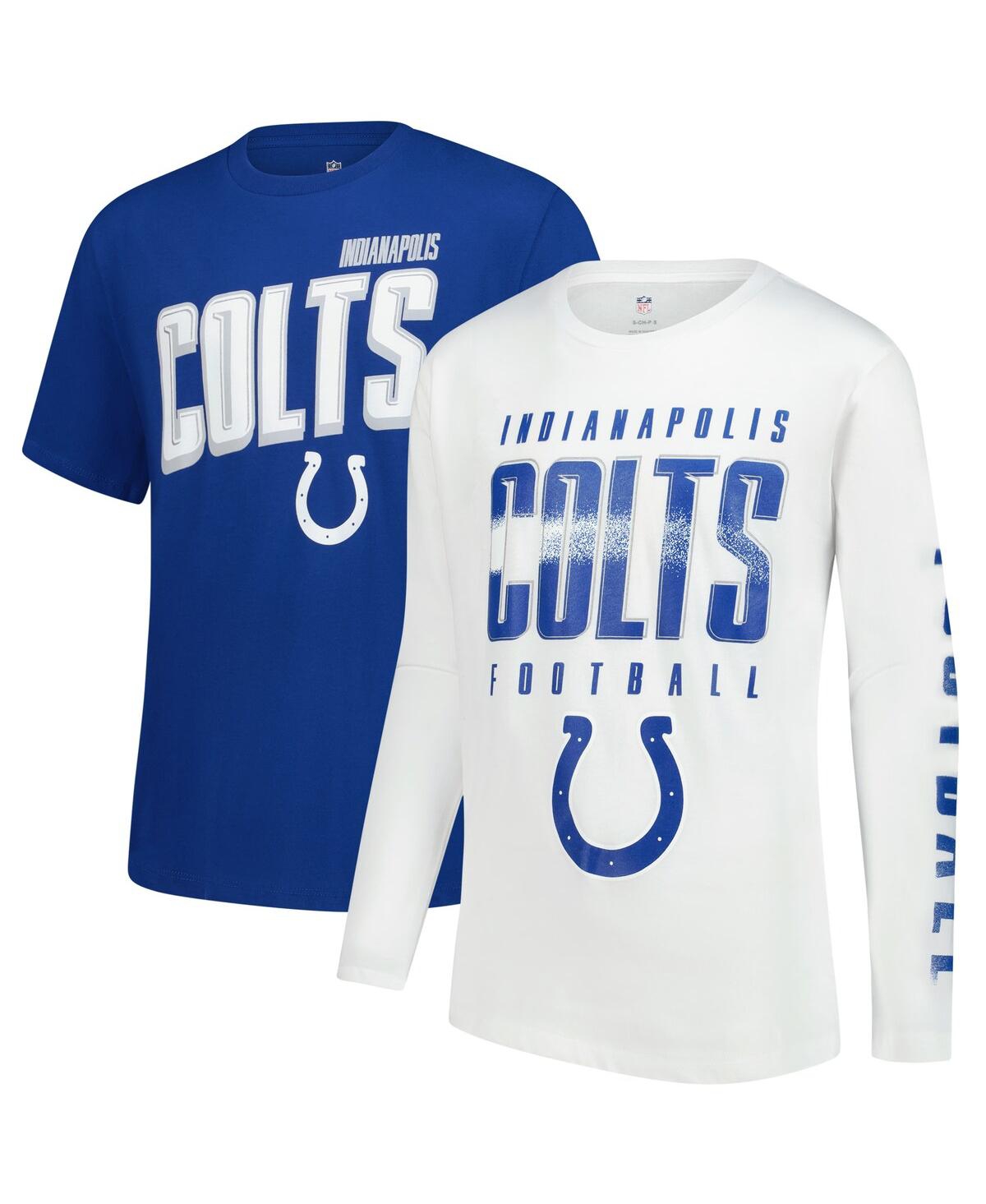 Outerstuff Big Boys And Girls Indianapolis Colts The Mix Combo T-shirt Set In Multi