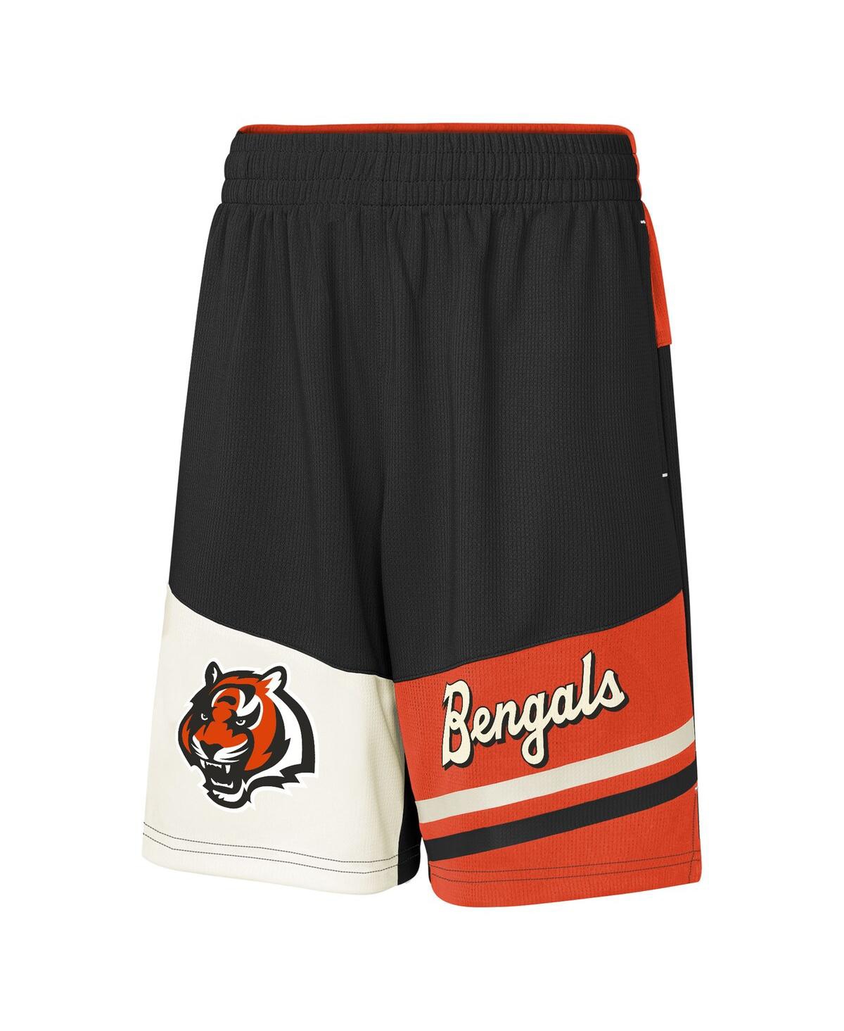 Outerstuff Big Boys And Girls Black Cincinnati Bengals Fandemonium Mesh Shorts In Black