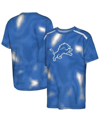Outerstuff - Big Boys and Girls Blue Detroit Lions End Zone Dri-Tek T-Shirt