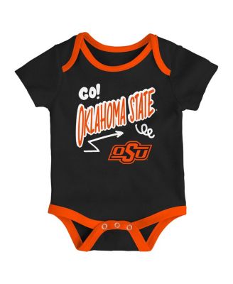 Baby Boys and Girls 3-Pack Oklahoma State Cowboys All Day Play Bodysuit Set