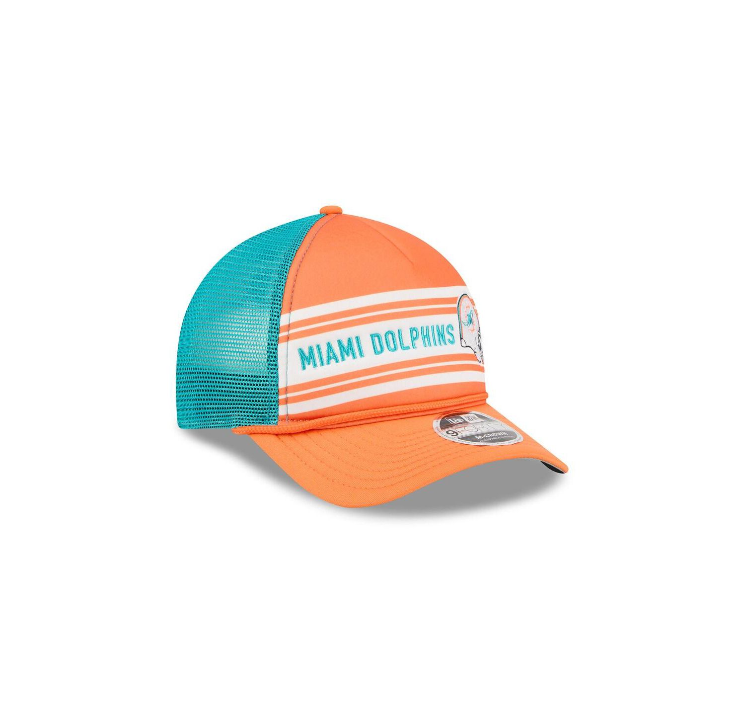 Men's Orange Miami Dolphins Linear A-Frame 9FORTY Adjustable Hat