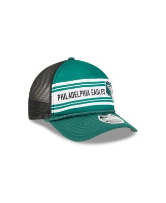 Men's Green Philadelphia Eagles Linear A-Frame 9FORTY Adjustable Hat