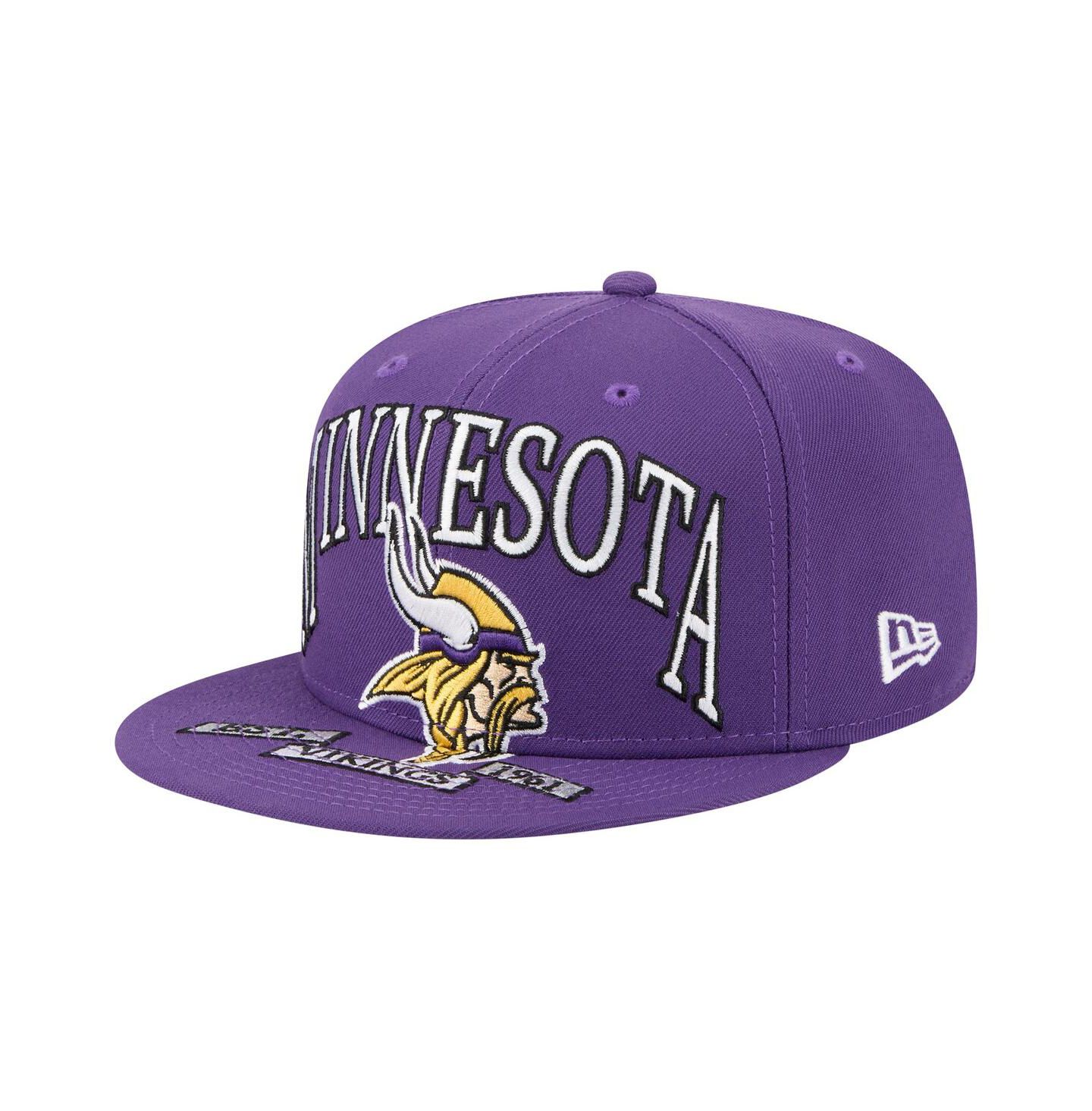 Мужская кепка New Era Purple Minnesota Vikings Oversized 59FIFTY Fitted Hat — фото 5