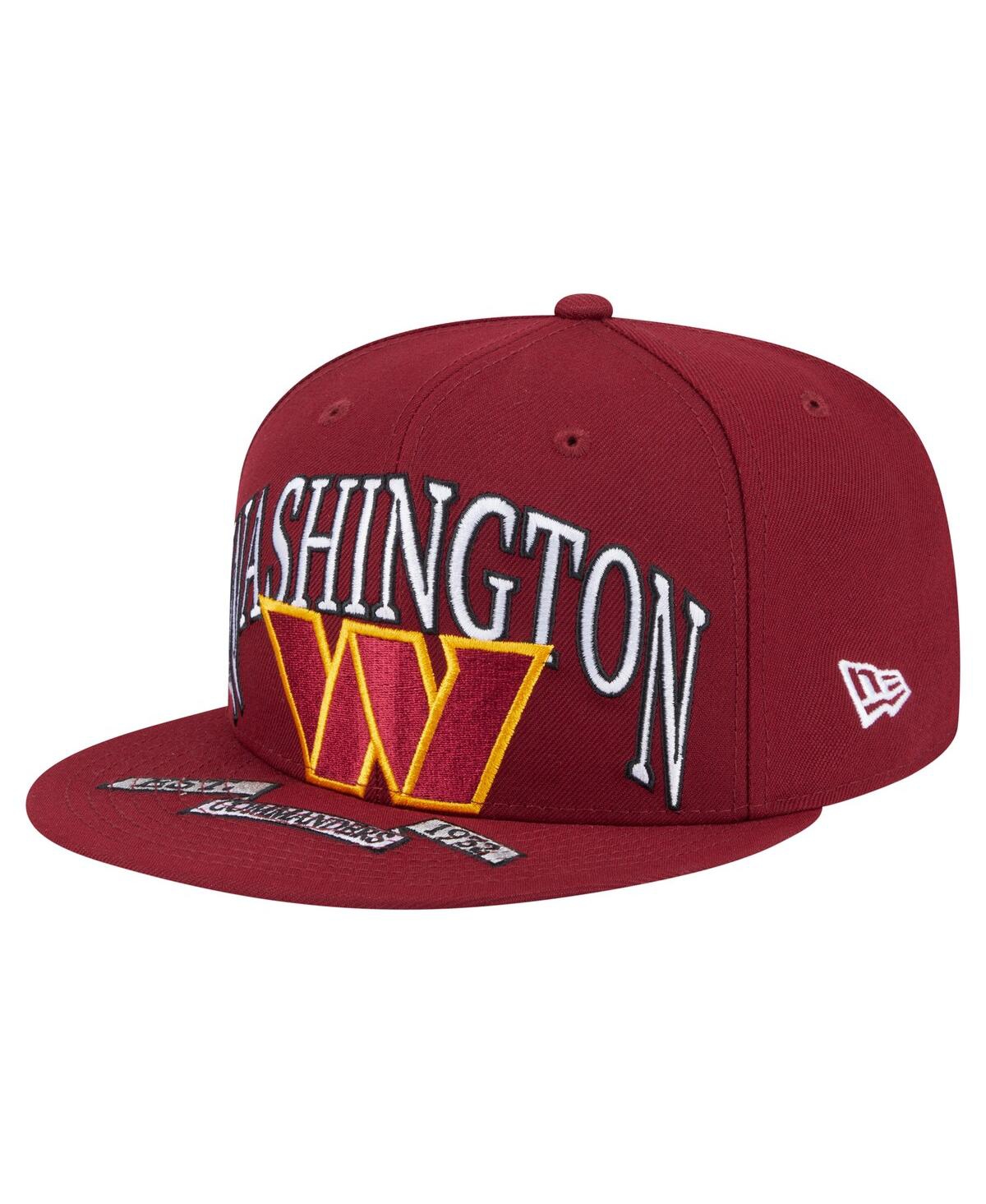 New Era Men's Burgundy Washington Commanders Oversized 59fifty Fitted Hat In Burgundy