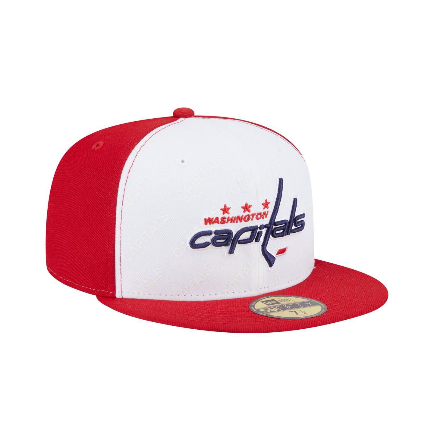 Мужская кепка New Era White/Red Washington Capitals Repeat Two-Tone 59FIFTY Fitted Hat — фото 5