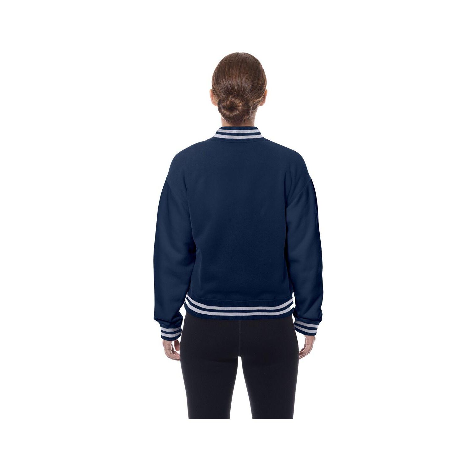 Women's Navy Dallas Cowboys Throwback Fleece Full-Snap Jacket