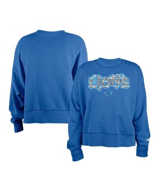New Era - Girl's Blue Detroit Lions Flip Sequin Sweatshirt