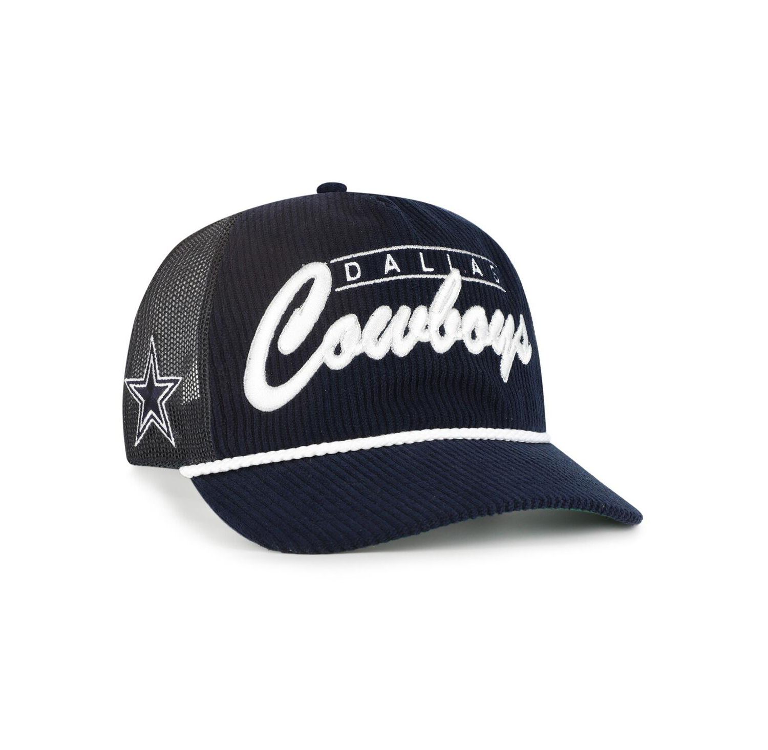 Men's Navy Dallas Cowboys Double Header Relaxed Corduroy Hitch Hat