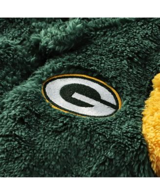 Baby Boys and Girls Green Green Bay Packers Stay Napping Fleece Bunting Full-Zip Sleeper